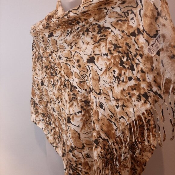 3/$20 TANGREN 100% Pashmina Scarf Python Snake Print Fringed Wrap Shawl - Picture 4 of 12